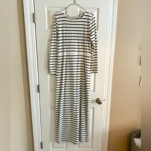 J.Crew long sleeve striped maxi dress